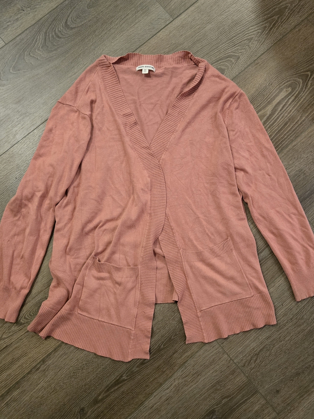 Zenana Outfitters Dusty Rose Open-Front Cardigan